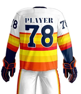Uniforme de hockey sobre hielo OEM diseñado con ajuste atlético que favorece el movimiento y la comodidad durante los juegos, venta al por mayor. - Product Image 5