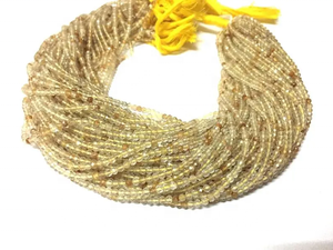 Piedra preciosa de cuarzo rutilo dorado de 2mm natural, cuentas sueltas de Rondelle microfacetadas de piedras, mayorista, Compra ahora a precio de fábrica - Product Image 2