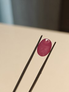 อัญมณีทรงหลวมรูปวงรีทับทิมสีแดง6 CT สำหรับต่างหูแหวนและจี้ในราคาที่ดีที่สุด - Product Image 3