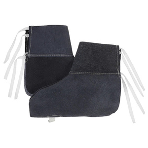 Guêtres de soudeur en cuir de vachette pleine fleur pour la protection des pieds et des jambes, idéales pour les chaussures de sécurité industrielles - Product Image 3