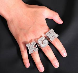 Anillo de Plata de Ley con diseño de Cartas de Póker Royal Flush, con incrustaciones de Circonita Cúbica y Moissanita, Anillo de Declaración, Joyería de Casino, Regalo para Hombres y Mujeres - Product Image 2