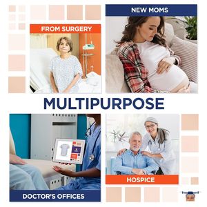 Pack 3 Unisex riutilizzabile X-piccoli abiti bianchi in cotone 100% traspirante abiti da ospedale per l'allattamento indietro cravatta premaman mezze maniche per anziani - Product Image 5