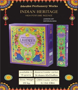Nuevas Varillas de Incienso Enrolladas a Mano Marca Sreevani, Populares, 15 Gr. Paquete al por Mayor de Varillas de Incienso Heritage de la India - Product Image 3