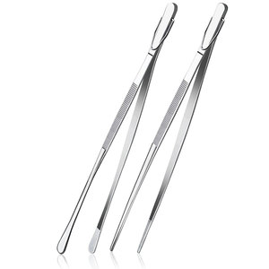 3 pinces de cuisine de 12 pouces, pinces fines extra longues en acier inoxydable, pinces de précision pour la cuisson et la présentation des aliments SIGAL MEDCO - Product Image 1