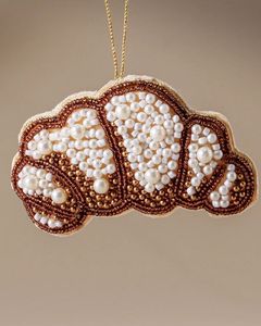 Llavero de árbol de Navidad hecho a mano, colgante floral con cuentas, adorno textil colgante, accesorio de regalo - Product Image 6