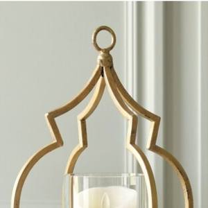 Candelabro de Metal Dorado Moderno Estilo Marroquí, Portavelas de Cristal, Centro de Mesa de Lujo para Bodas y Fiestas, Adorno para el Hogar - Product Image 3