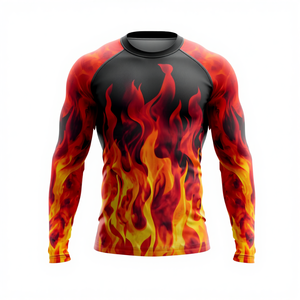 Men <b>Flame</b> Print Sleeveless Compression Rash Guard Swim <b>Shirt</b> Polyester/Nylon Eco-Friendly Quick Dry - Product Image 4