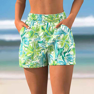 Pantalones Cortos Deportivos para Mujer, Elegantes, Sublimados, 100% Mezcla de Algodón, Estilo Harem, Transpirables, de Secado Rápido, Cintura Elástica, Estilo Hip Hop - Product Image 1