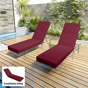 เบาะรองนั่งกลางแจ้งสีแดงหนา 3.9 นิ้ว ขนาด 21 x 72 นิ้ว พร้อมสายรัด - Product Image 6