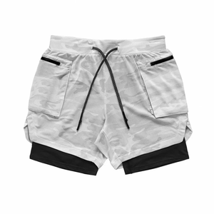 Shorts de sport pour garçons avec logo personnalisé, 100% polyester, motif floral, taille élastique, style décontracté, grande taille, shorts en mesh pour hommes avec poche - Product Image 5