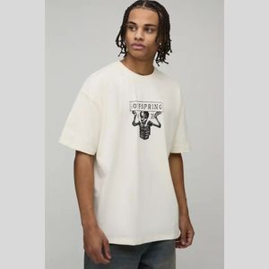 Camiseta Oversize con Estampado Gráfico, Logotipo Personalizado, Estilo Urbano Hip Hop, Corte Holgado, Hombros Caídos, de Algodón, para Hombre y Mujer - Product Image 3