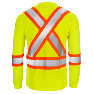 Camisa de Trabajo de Manga Larga Color Naranja para Hombre, Personalizada, 100% Algodón, ANSI Clase 2, Ropa de Seguridad con LED Reflectante de Alta Visibilidad - Product Image 2