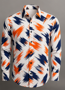 เสื้อเชิ้ตแขนสั้นผู้ชายแบบลำลอง ปกคอพับ เสื้อเชิ้ตฤดูร้อน - Product Image 4