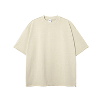 T-shirt en coton noir surdimensionné pour homme, manches courtes, col rond, jersey décontracté, uni, coupe classique