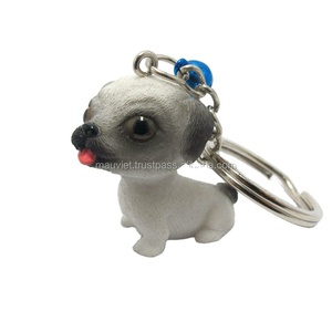 Libérez la personnalité de votre animal de compagnie Résine artificielle personnalisée Figurine de chien peinte à la main Porte-clés Souvenir pour dévoué - Product Image 3
