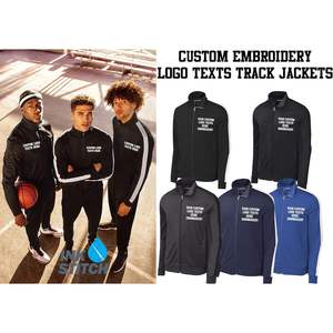 Chaquetas deportivas de gimnasio Jst94 para hombre 2025 logotipo de texto personalizable bordado PU chaqueta de chándal Reversible College XS ODM recubierto - Product Image 3