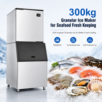 Machine à glaçons granulaires automatique de 300 kg pour bar à fruits de mer, bar à huîtres et restaurant de poisson