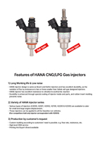 Nouveau Kit de Conversion d'Injecteurs HANA H2001 GPL/GNC - DC 12V Garantie 2 Ans Certifié ISO9001 Métal Personnalisable Support Inclus