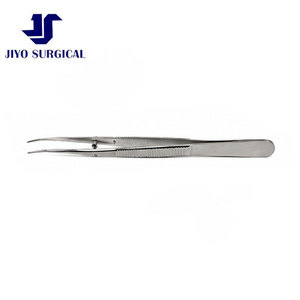 Pinzas Barraquer Reutilizables de Acero Inoxidable Jiyo Surgical Co. BC-7654, 4 3/8 Pulgadas, Ligeramente Anguladas, 6.0mm, Puntas Lisas y Planas - Product Image 1