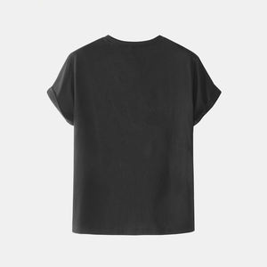 ชุดเสื้อยืดและกางเกงขาสั้นสองชิ้นสีพื้นสำหรับผู้ชาย ฤดูร้อน ปี 2026 รับผลิตเสื้อผ้าตามสั่ง พร้อมปักโลโก้ สำหรับกิจกรรมกลางแจ้ง - Product Image 2