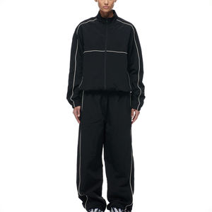 Veste coupe-vent réfléchissante légère en nylon pour homme, ensemble de survêtement pour femme, tenue de sport, survêtement zippé, vêtements de sport - Product Image 5