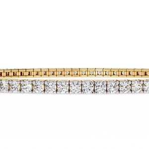 Pulsera de tenis clásica con diamantes cultivados en laboratorio, certificados IGI, de oro macizo de 14k, corte brillante redondo, joyería fina para mujer - Product Image 2