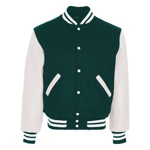 High Quality Custom Men's <b>Winter</b> <b>Jacket</b> Wool <b>Leather</b> Sleeve College Baseball University Pattern High Visibility Letter Design - Product Image 6