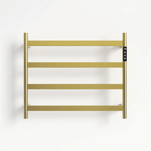 Portasciugamani Doppio Moderno 22,5 X 18,7 X 3,6 Pollici in Ottone e Ferro Pieghevole, Organizzatore per Bagno, Casa, Hotel, Cucina, Ufficio - Product Image 4