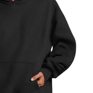 Sweat-shirt à capuche personnalisé pour femme, coupe décontractée, épaules tombantes, style streetwear, vêtement de mode - Product Image 5