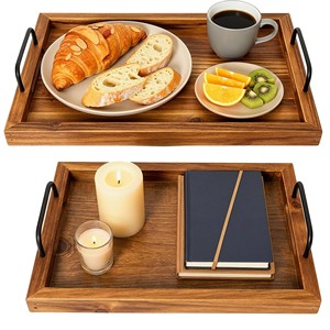 Bandeja de Servir Rústica de Madera de Cedro con Acabado Antiguo Desgastado, Venta al por Mayor - Product Image 3