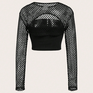 Blusa de Malla Transparente Transpirable de 2 Piezas para Mujer, Top Corto, Superventas 2026 - Product Image 2