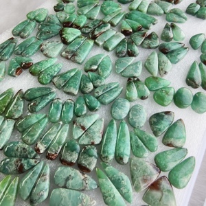 พลอยคริสโซเพรสสีเขียวธรรมชาติคู่เหมือนกันสำหรับทำต่างหู ขนาด 11x11x5 มม. 28x10x5 มม. น้ำหนักรวม 18 กะรัต พลอยหลวมสำหรับทำเครื่องประดับ - Product Image 6