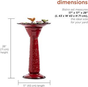 Bebedero para pájaros de metal más vendido con soporte decorativo para jardín, patio y comodidad al beber agua al aire libre - Product Image 2