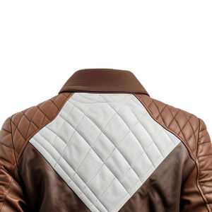 Fashionable Trend High Street Solid Color <b>Men's</b> <b>Leather</b> <b>Jacket</b> Casual Waterproof Breathable Winter Customizable Logo Designer - Product Image 6