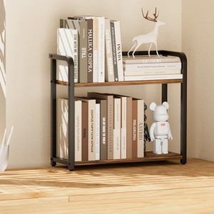 2 Tier Metal Kitchen Countertop Storage Rack Organizer with Wooden Shelves Multi Purpose <b>Spice</b> Rack Seasoning <b>Jar</b> Holder cabinet - Product Image 4