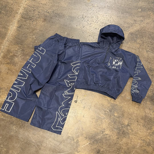 Custom Streetwear 3m Reflective Windbreaker Set <b>Zip</b> <b>up</b> Pullover <b>Jackets</b> and Nylon Track Pants Set Jogging Windbreaker Tracksuit - Product Image 3