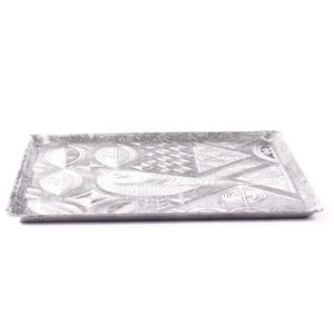 Plateau en aluminium d'art populaire de luxe, design argenté élégant, vase de sol moderne pour la décoration intérieure, article décoratif de Noël, best-seller - Product Image 4