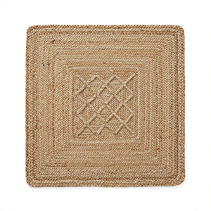 Alfombra de Yute Tejida Cuadrada en Oferta, Alfombras Naturales de Estilo Bohemio, Antideslizantes, Hechas a Mano, con Pelo Largo, para Sala de Estar, Exportación desde BD - Product Image 1