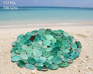 Lote de Cabujones de Crisoprasa Verde Mixta, Piedras Preciosas Verdes Naturales Pulimentadas, Piedras Sueltas al por Mayor para Fabricación de Joyería - Product Image 2