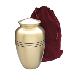 Wholesale American Style <b>Large</b> Metal Cremation <b>Urn</b> for Adult Ashes Brass Polish Funeral Burial <b>Urn</b> for Humans - Product Image 1