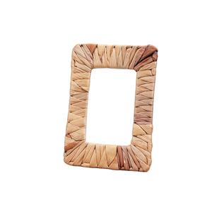 Vente chaude Vintage Style Seagrass Photo Cadre Jacinthe D'eau Tissage Naturel Décorations Pour La Maison Boîte Emballage pour L'utilisation De La Chambre - Product Image 1