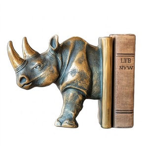 High End Quality Casted Aluminium Hammered Leopard Shape In Antique Finish for Office and Home Metal Crafts Men Gifted Bookend - Product Image 5