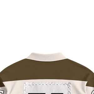 Custom Embroidery Oversized Men's Solid <b>Short</b> Sleeve Regular Length Turtleneck Collar 100% Cotton Eco-Friendly Formal <b>Jacket</b> - Product Image 2