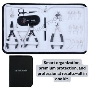 Multi Function Hair Extension Tools Kit with Micro Bead Pliers <b>Tape</b> In Applicator Plier Keratin Bond Cutter Hair Pulling Hook - Product Image 6
