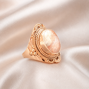 Natural Rhodochrosite Large Gemstone <b>Ring</b> <b>925</b> Sterling <b>Silver</b> Handmade Vintage Boho Statement <b>Ring</b> Women Jewelry Christmas gift - Product Image 6