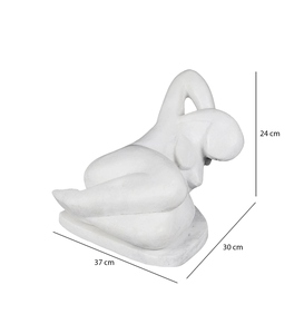 Sculpture abstraite moderne en marbre, artisanat artistique, figurine personnalisable, décoration de table, décoration de salon - Product Image 2