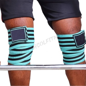 Vente en gros d'enveloppes de squat en néoprène très résistantes avec logo personnalisé haltérophilie entraînement croisé sangles de genou élastiques Fitness Powerlifting genou - Product Image 2