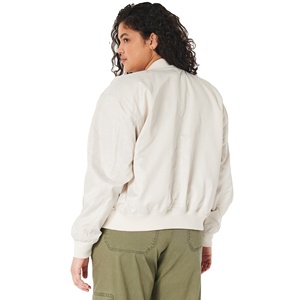 Women's High Quality Winter <b>Quilted</b> Bomber <b>Jacket</b> Fashion Knitted Crew Neck Zipper Solid Color Custom Design Breathable - Product Image 6