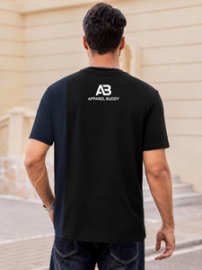 Camiseta de Manga Corta Casual para Hombre, Marca AMY, 100% Algodón, Corte Regular, Lisa, con Logotipo Personalizado al por Mayor - Product Image 4