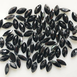 Espinela Negra Natural 8x4MM Corte Marquesa, Gema Suelta de la Mejor Calidad, Gemas Certificadas de Red Mountain para Joyería - Product Image 2